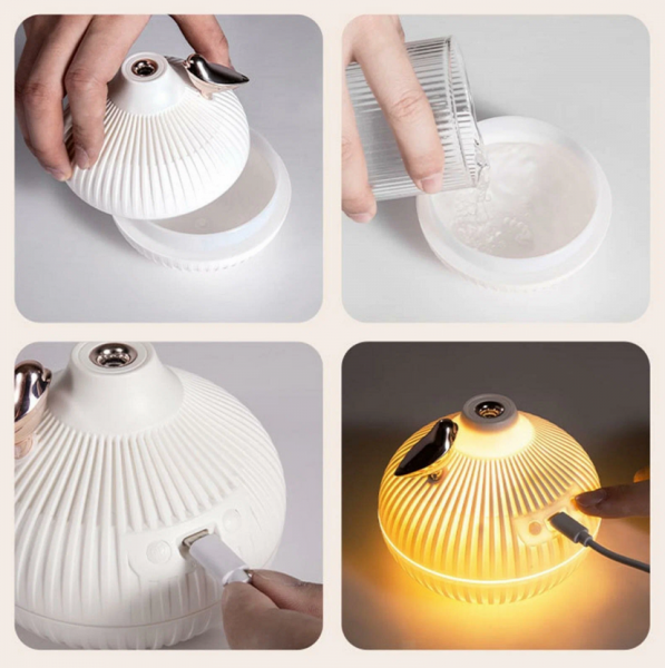 Увлажнитель (аромадиффузор) воздуха "Птичка" Onion Humidifier с функцией ночника 300 ml
